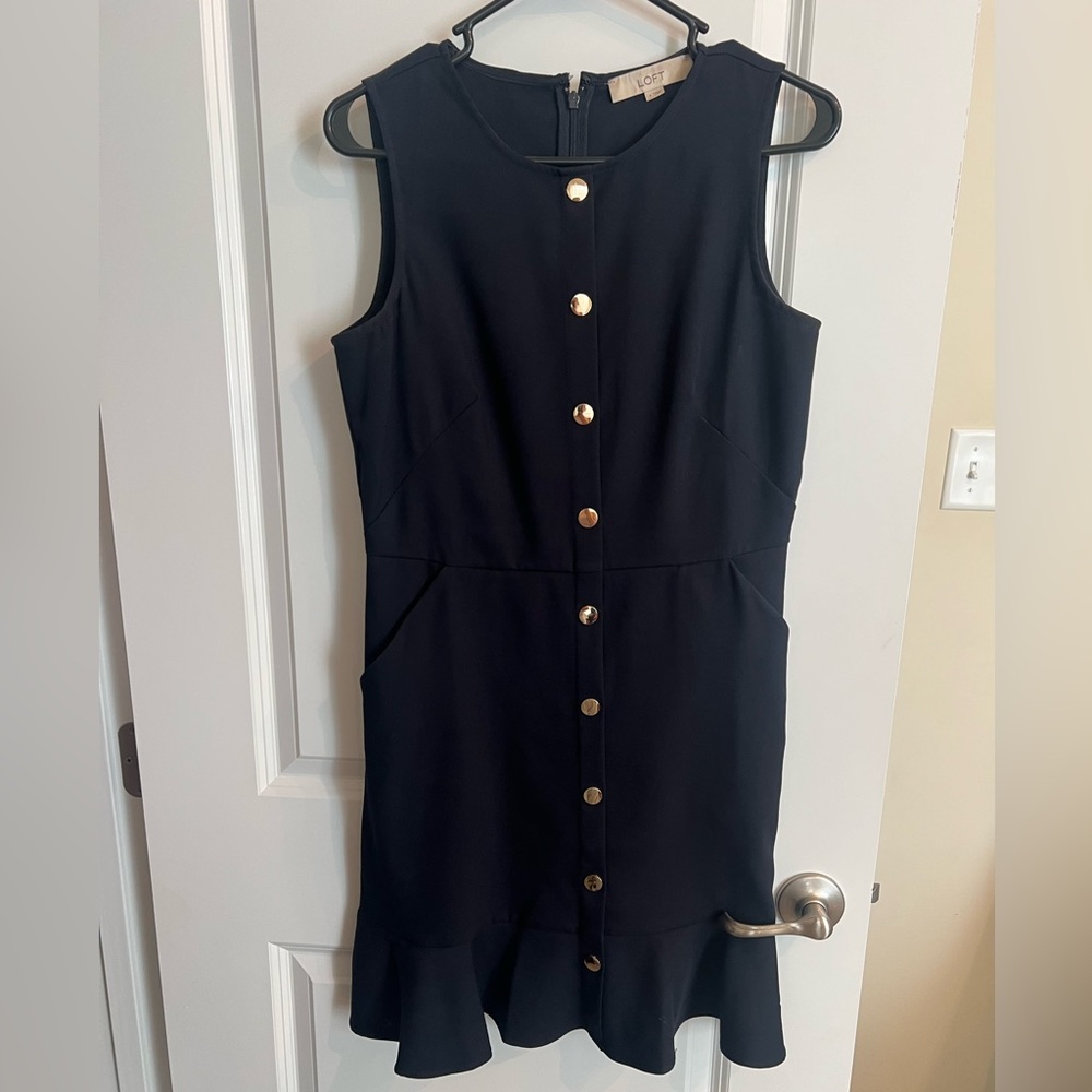 Loft Navy blue dress size 4